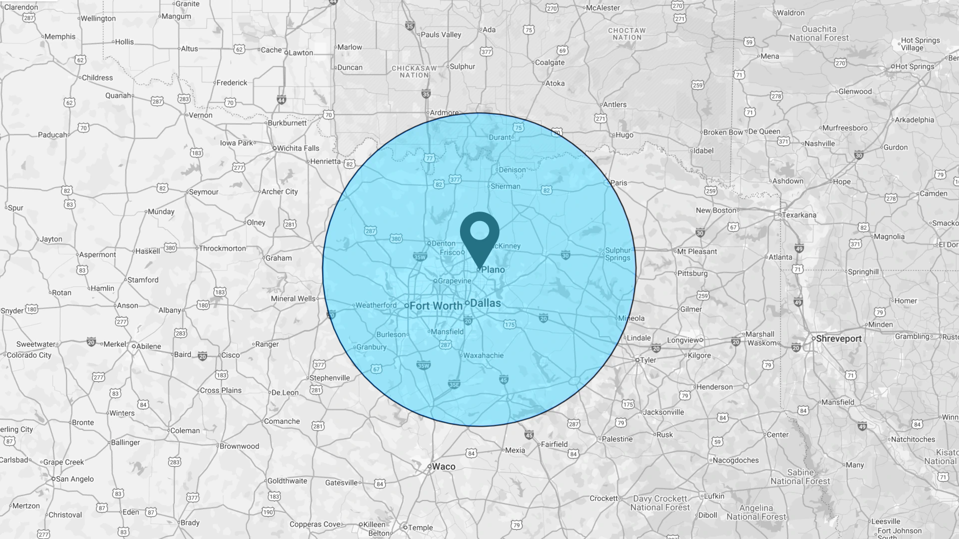 areas we serve cloud 9 coatings dallas tx map full